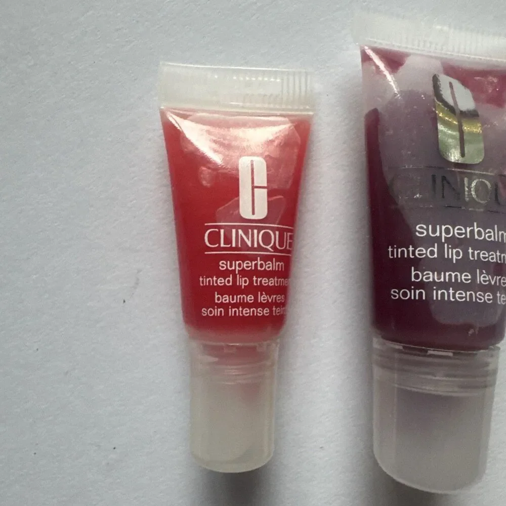 Clinique Superbalm Tinted Lip Treatment Plum 14 Raspberry 02 Lot 2 Discontinued